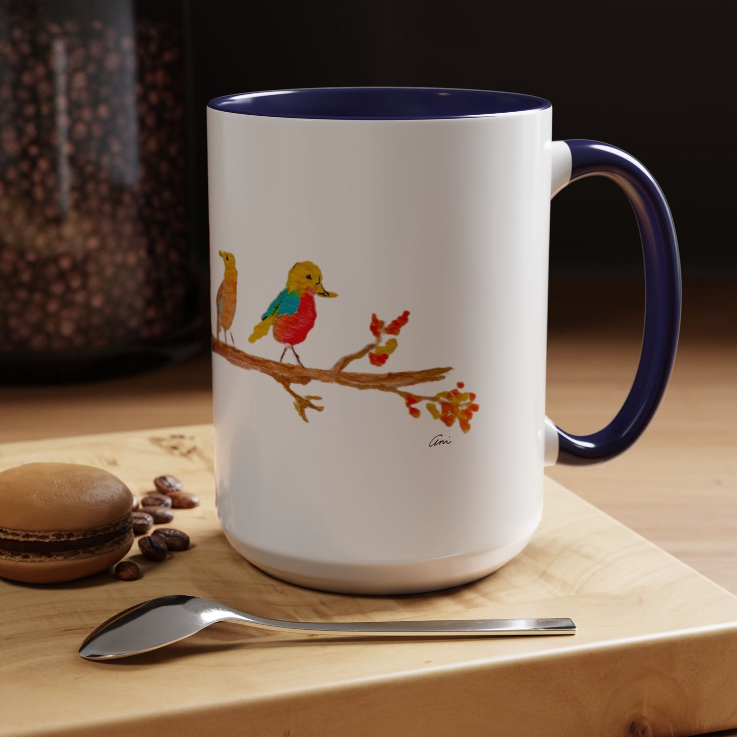 Birds on a Branch Accent Coffee Mug