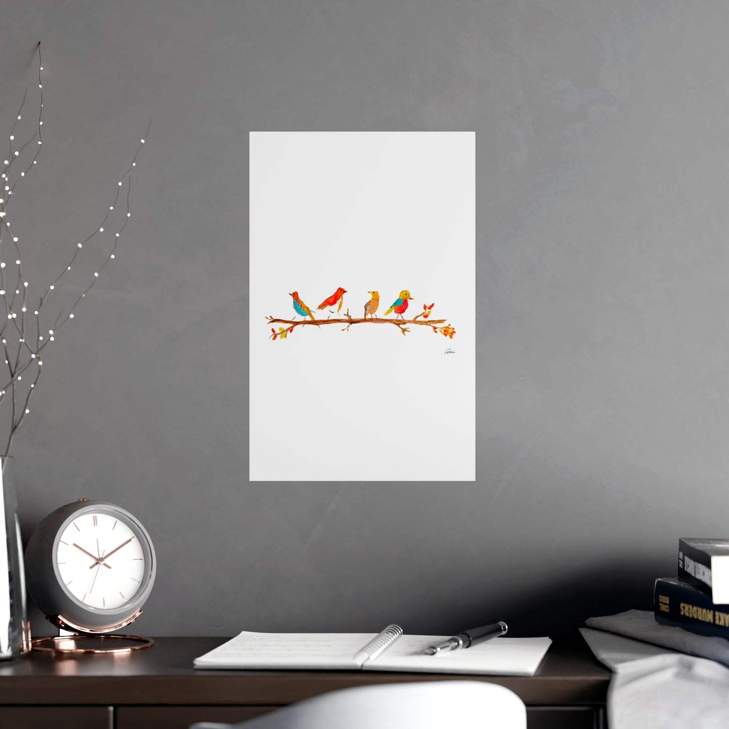 Birds on a Branch Matte Print