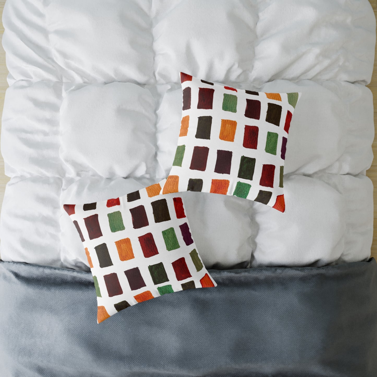 Fall Colors Square Poly Canvas Pillow
