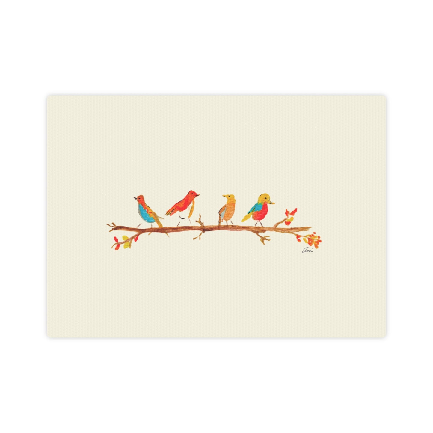 Birds on a Branch Canvas Print