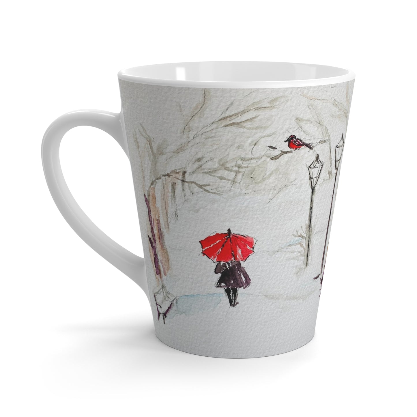 The Red Umbrella Latte Mug