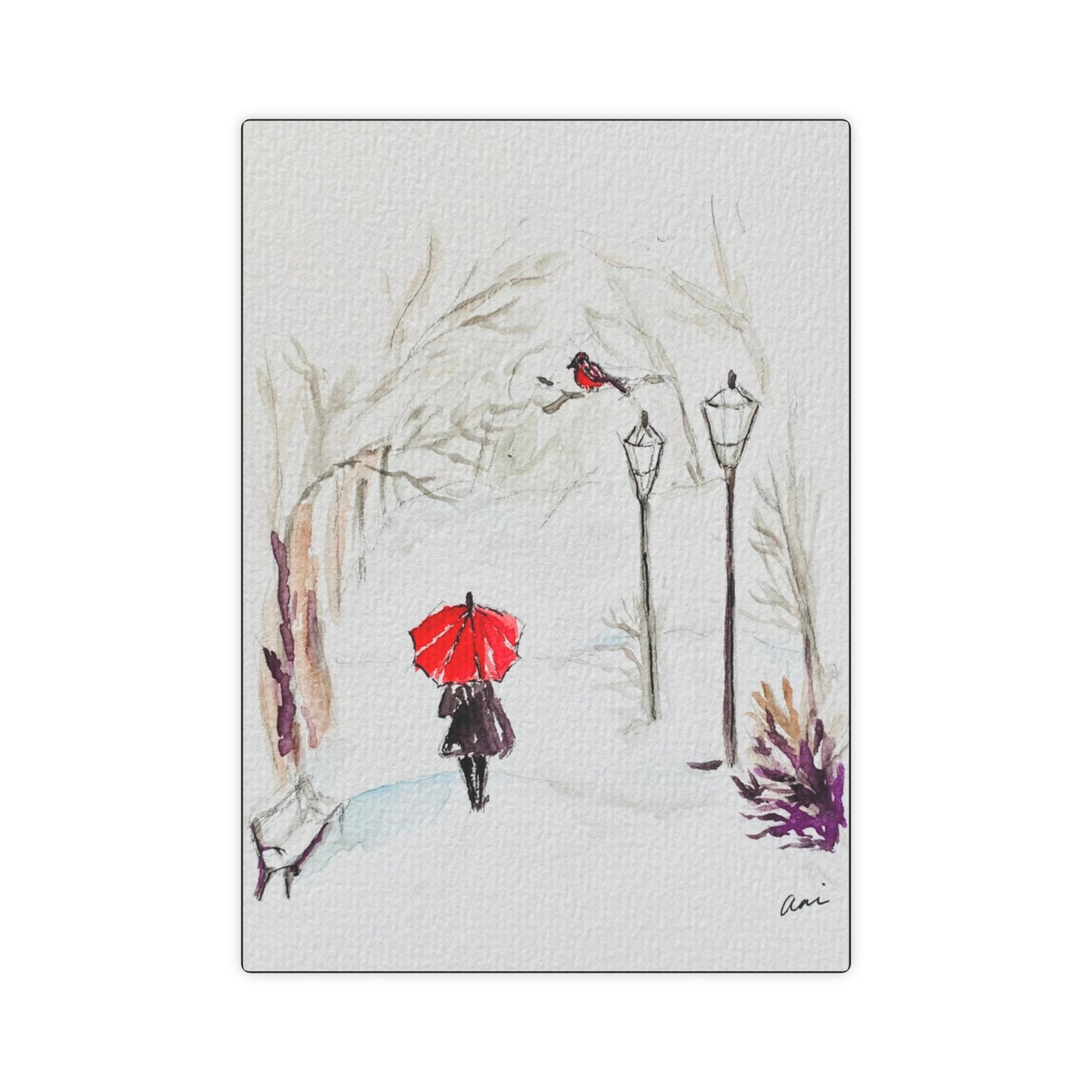 The Red Umbrella Canvas Print