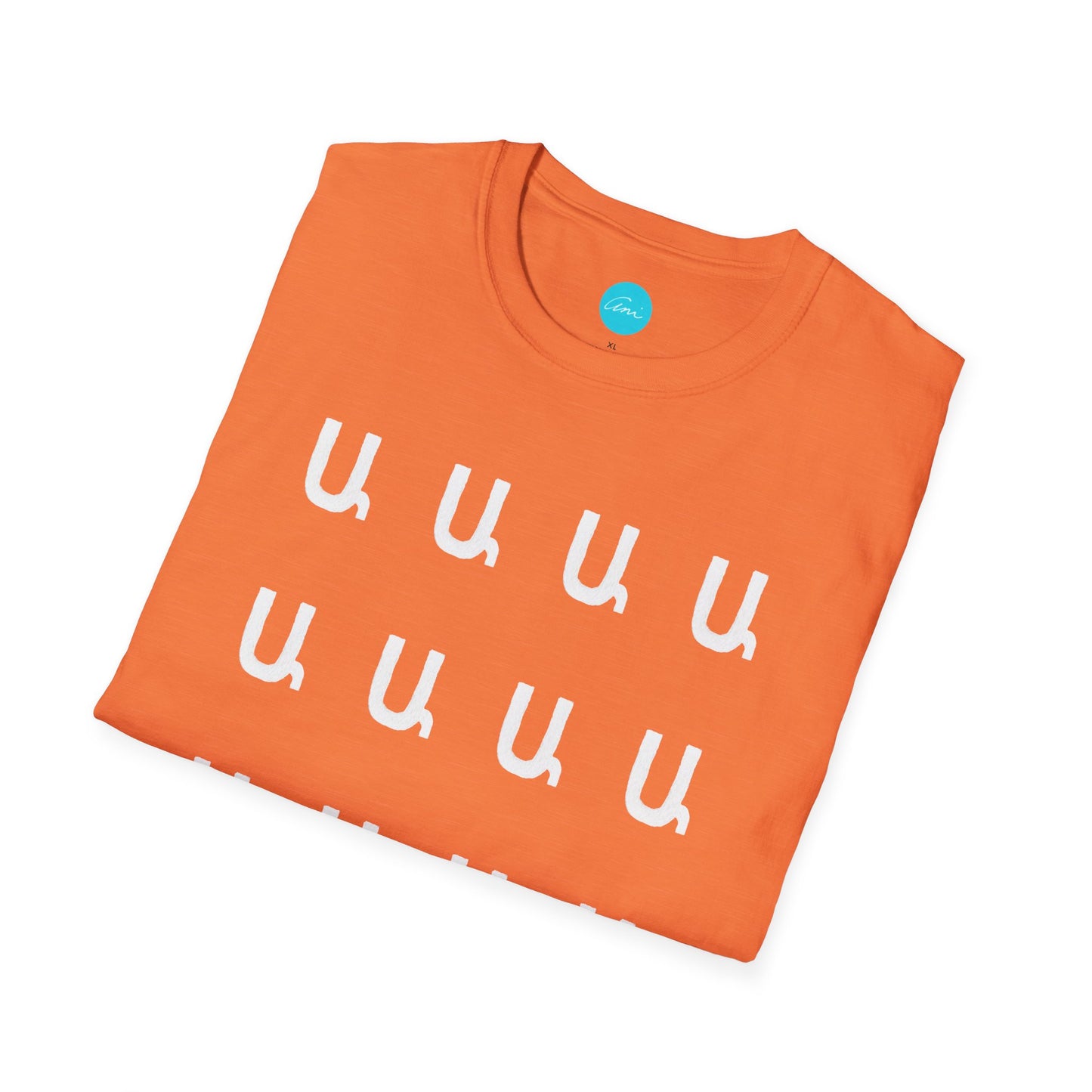 Customizable Armenian Letter Unisex T-Shirt Shades of Yellow-Orange