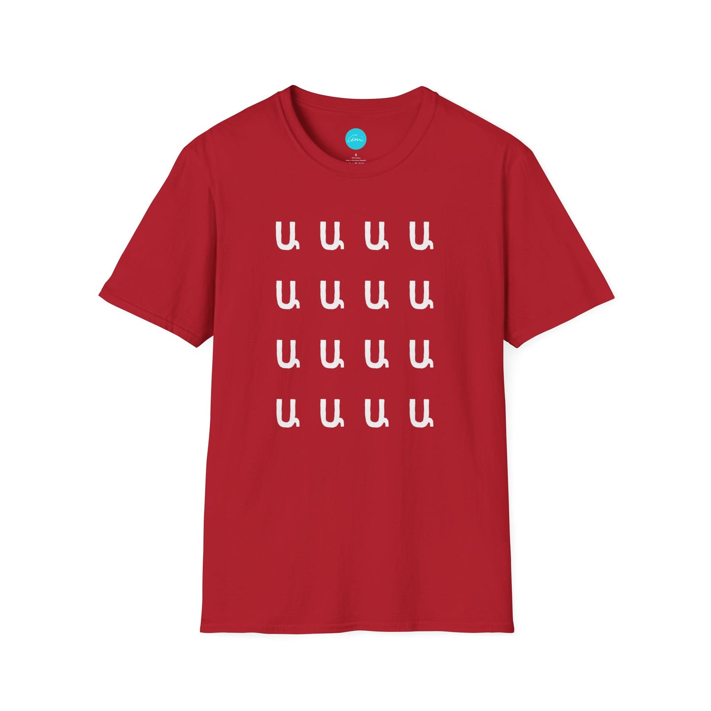 Customizable Armenian Letter Unisex T-Shirt Shades of Red