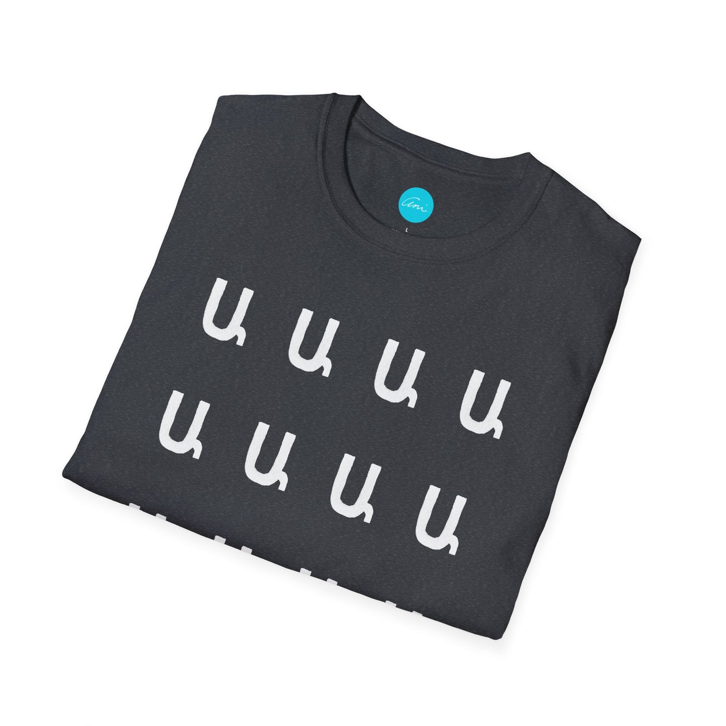 Customizable Armenian Letter Unisex T-Shirt Shades of Grey