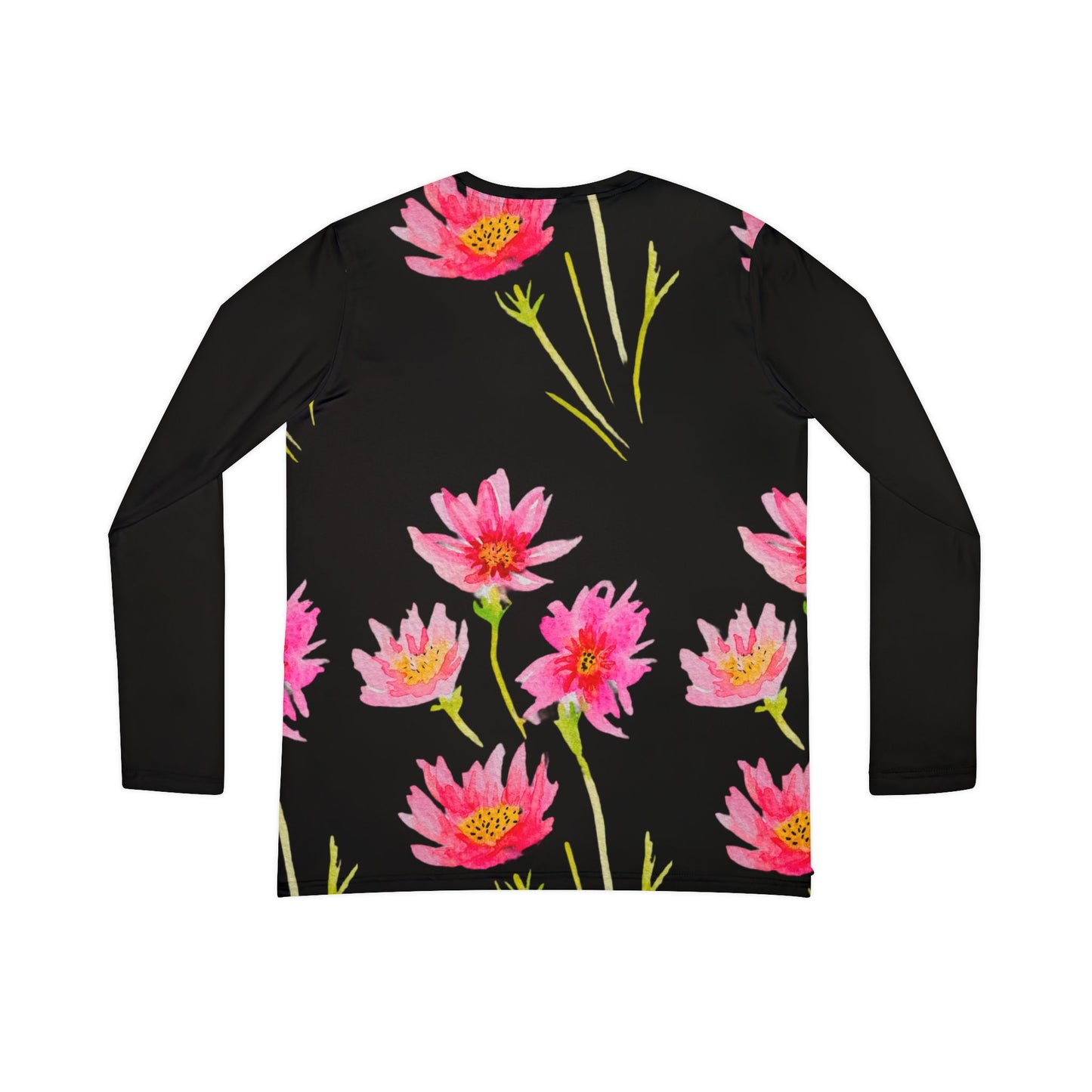 Cosmos Long Sleeve Black V-neck Shirt