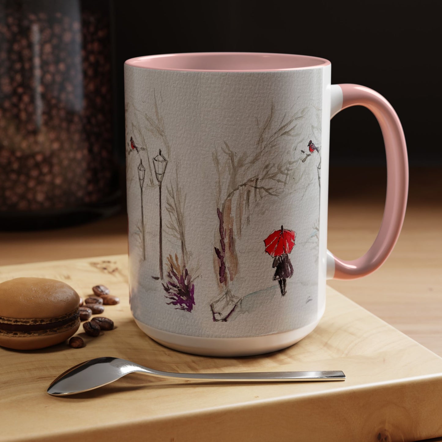 The Red Umbrella Accent Coffee Mug