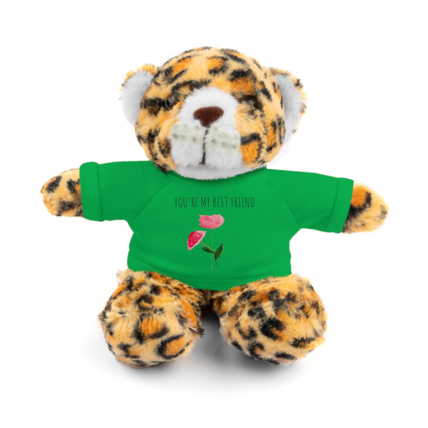 Stuffed Animals with Two Pink Flowers Tee