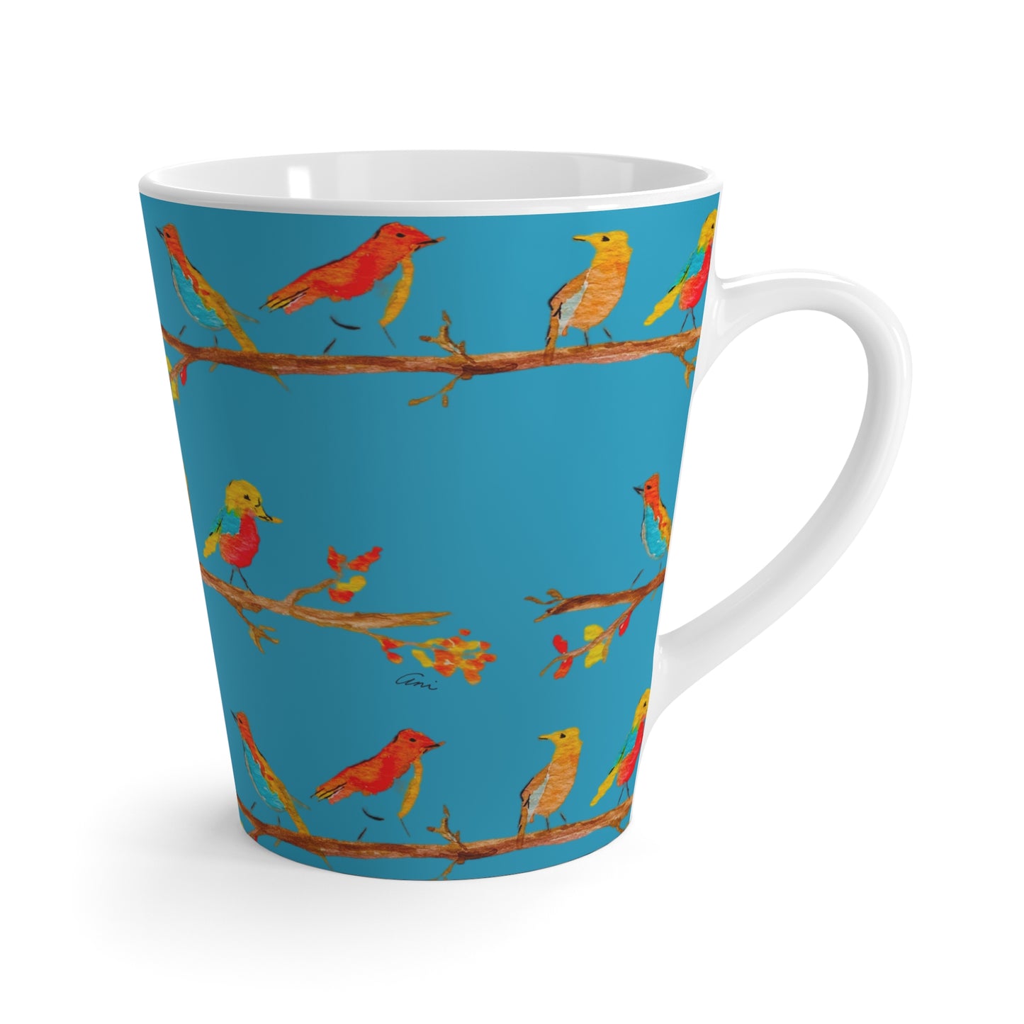 Birds on a Branch Latte Mug