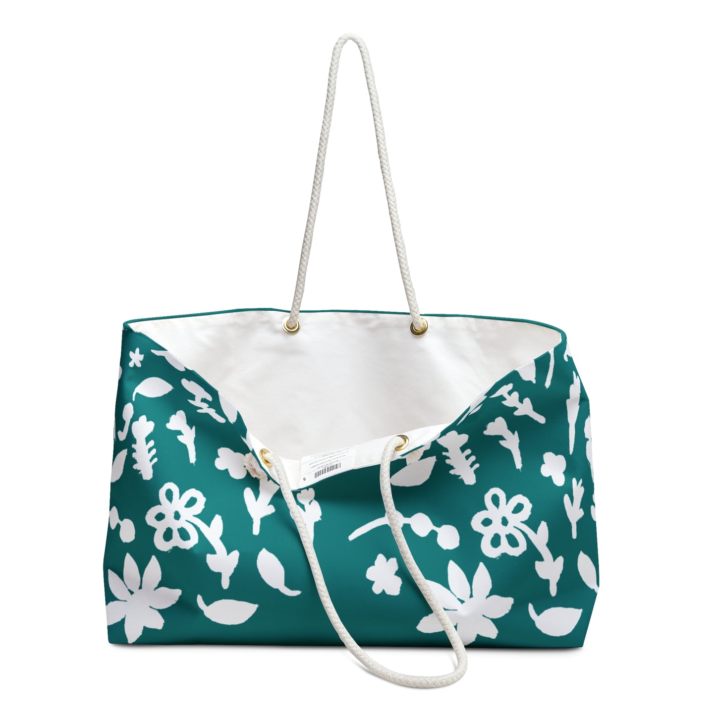 Teal Green Fall Foliage Weekender Bag