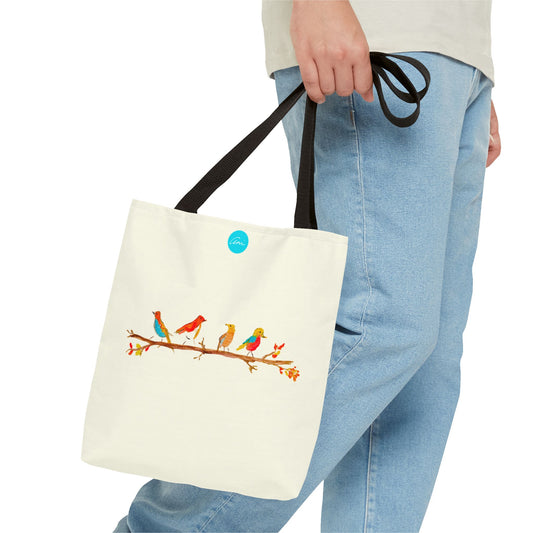 Birds on a Branch Ivory Tote Bag