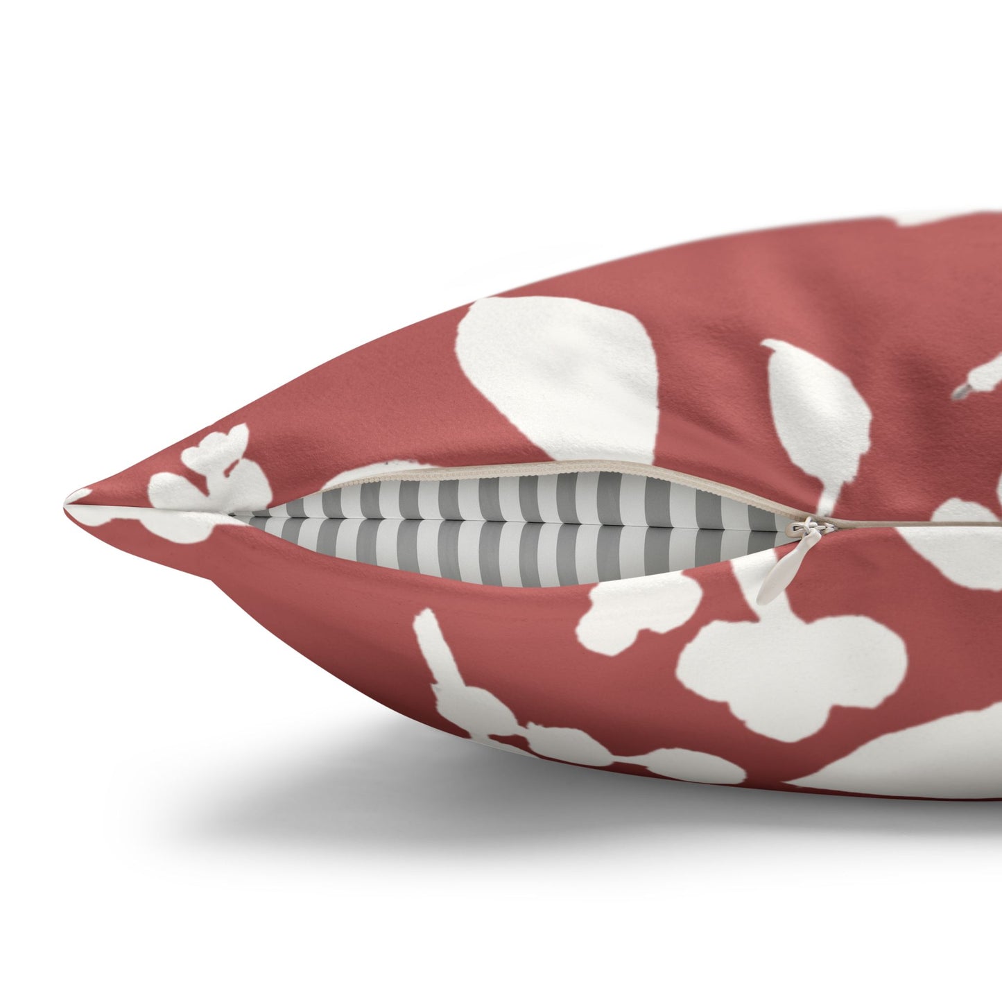 Rhubarb Fall Foliage Faux Suede Square Pillowcase