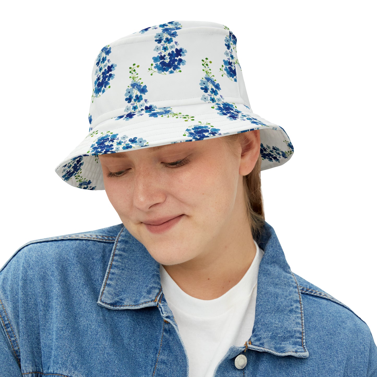 Blue Flowers Bucket Hat