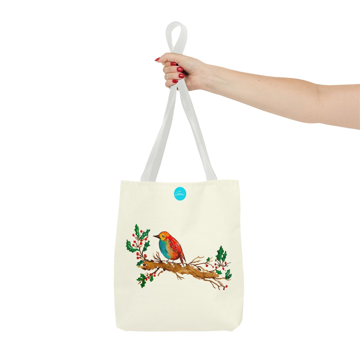 Bright Bird on a Branch Ivory Tote Bag