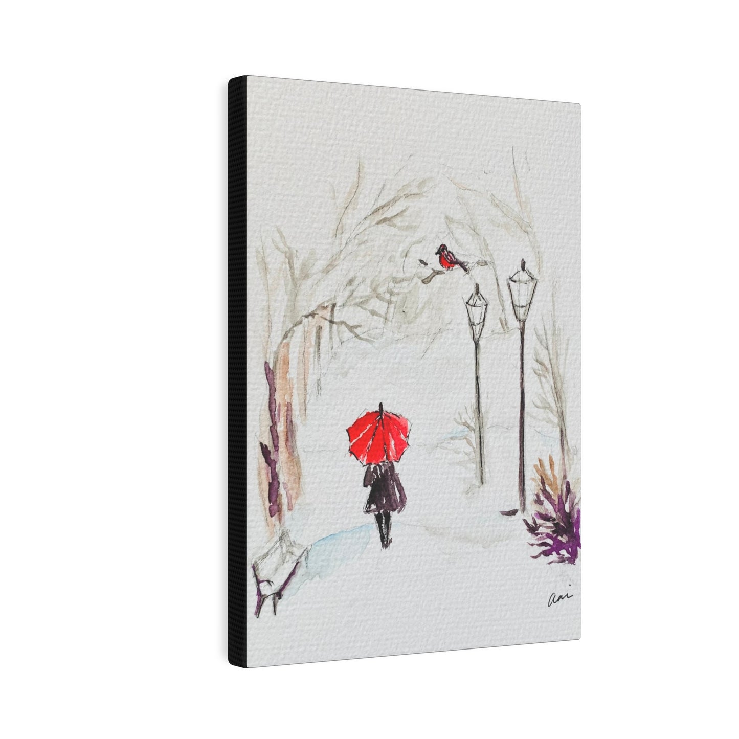 The Red Umbrella Canvas Print