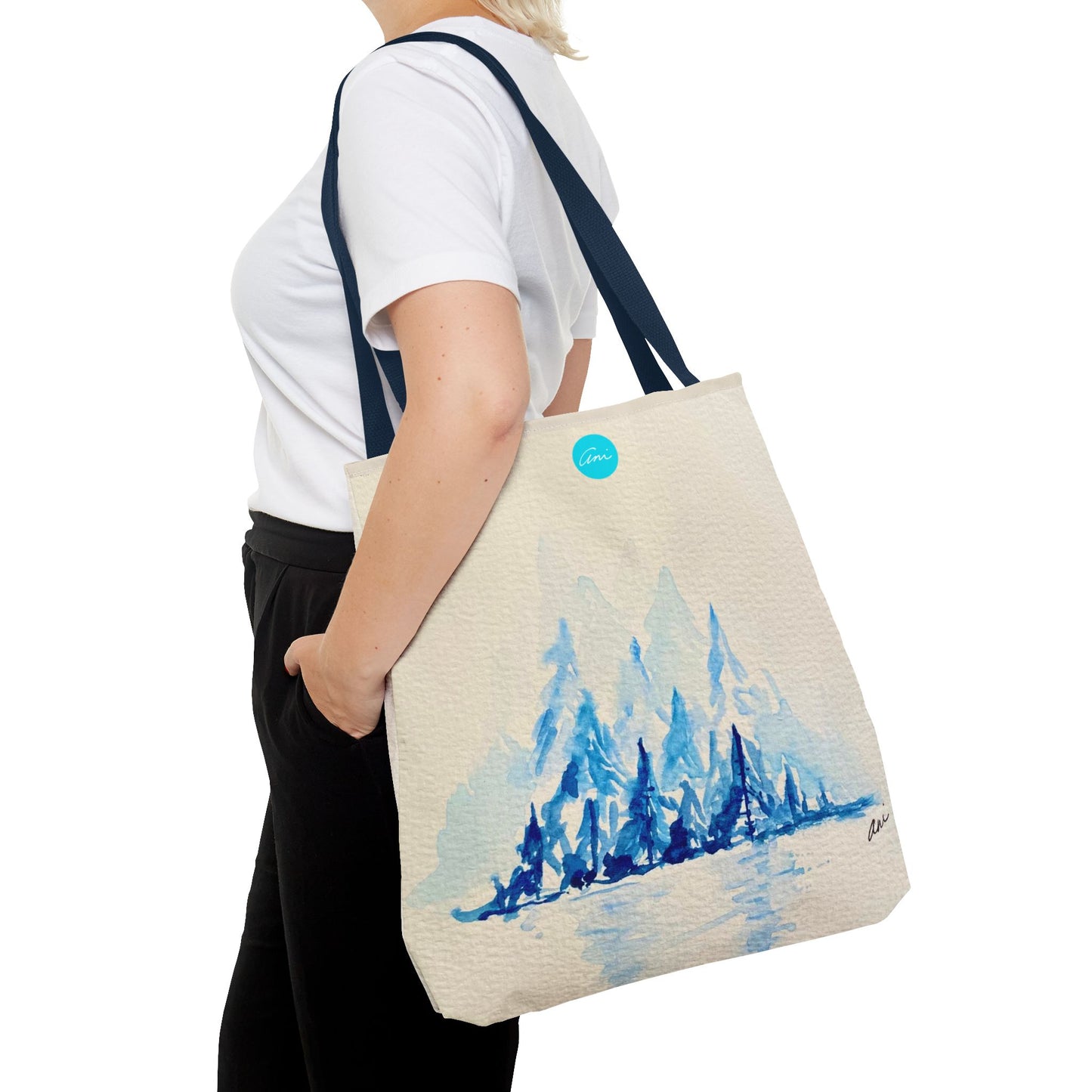 Winter Horizon Cream Tote Bag