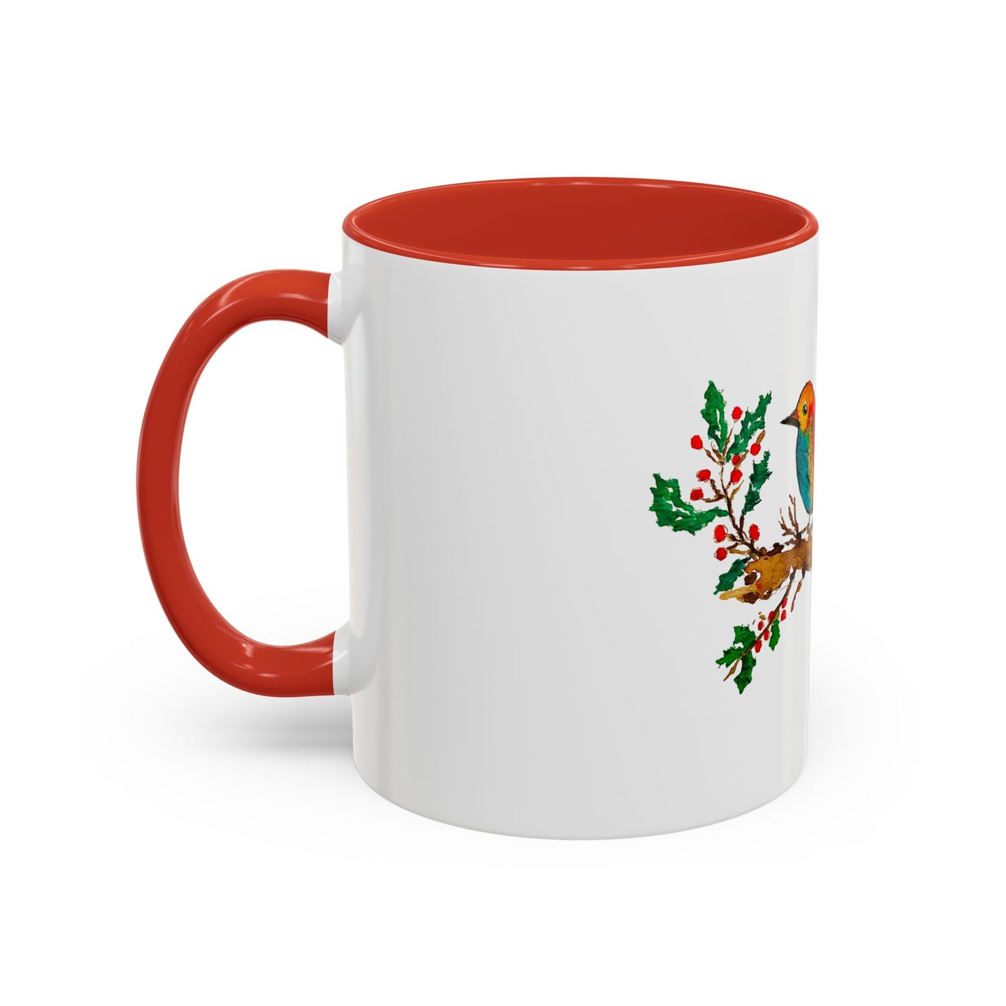 Bright Bird on a Branch Accent Coffee Mug