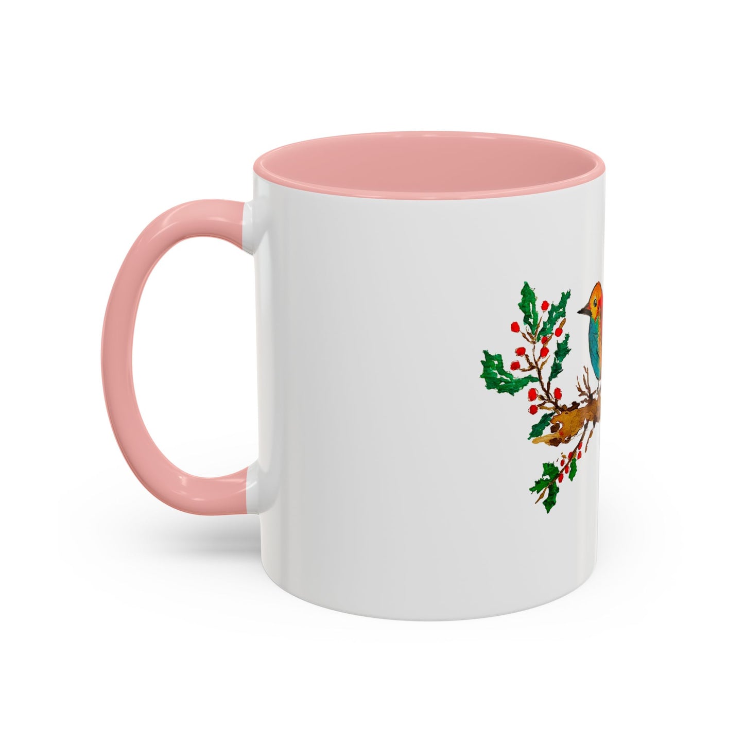 Bright Bird on a Branch Accent Coffee Mug