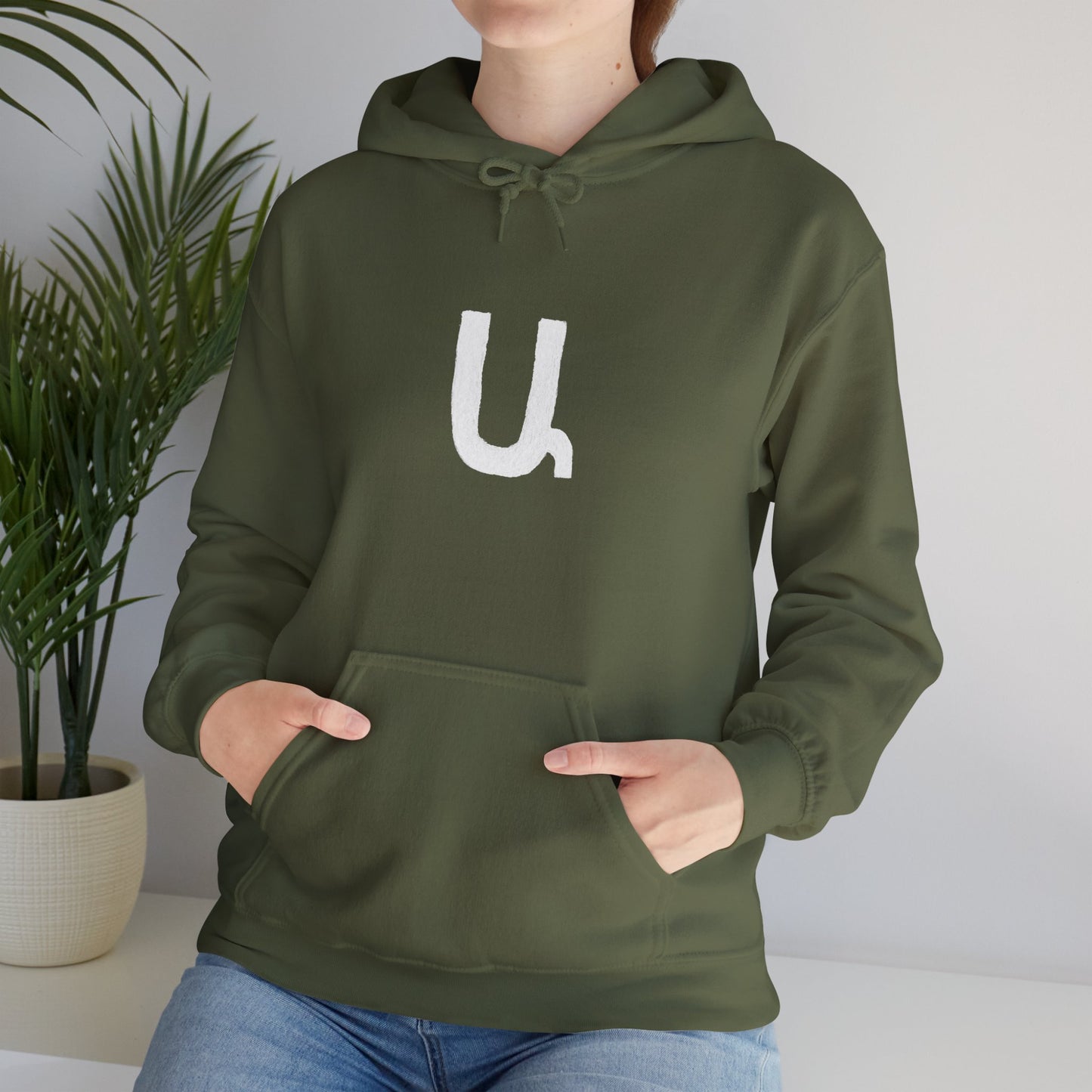 Custom Armenian Letter Unisex Hoodie Neutral Colors