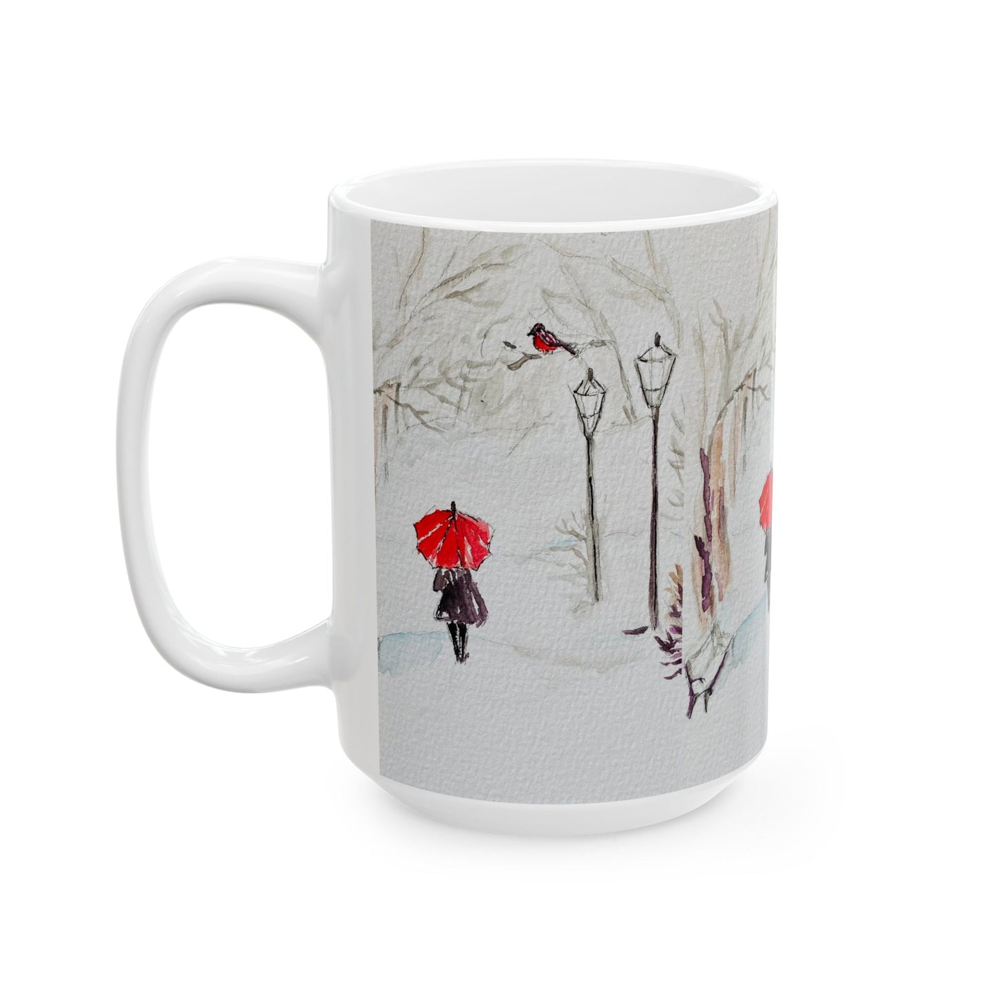 The Red Umbrella Ceramic Mug