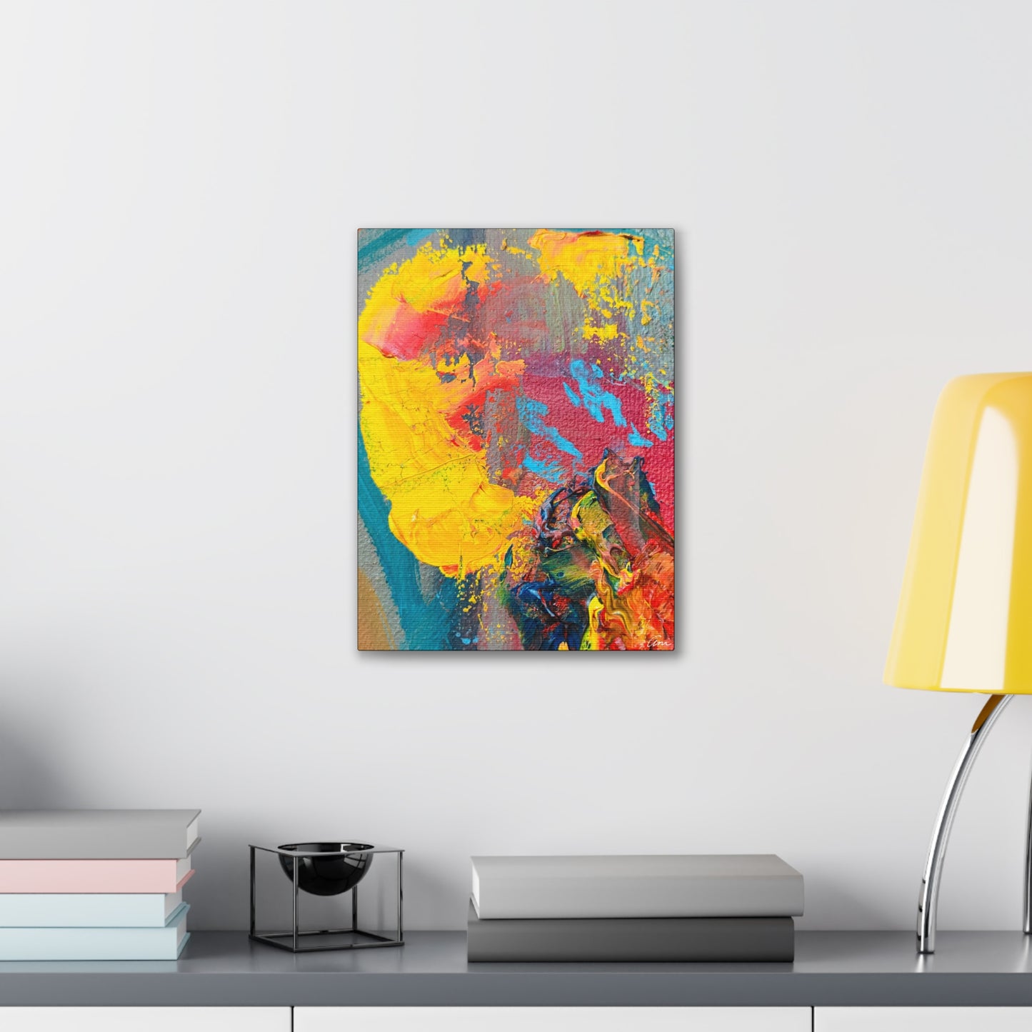 A Burst of Color Stretched Canvas Print