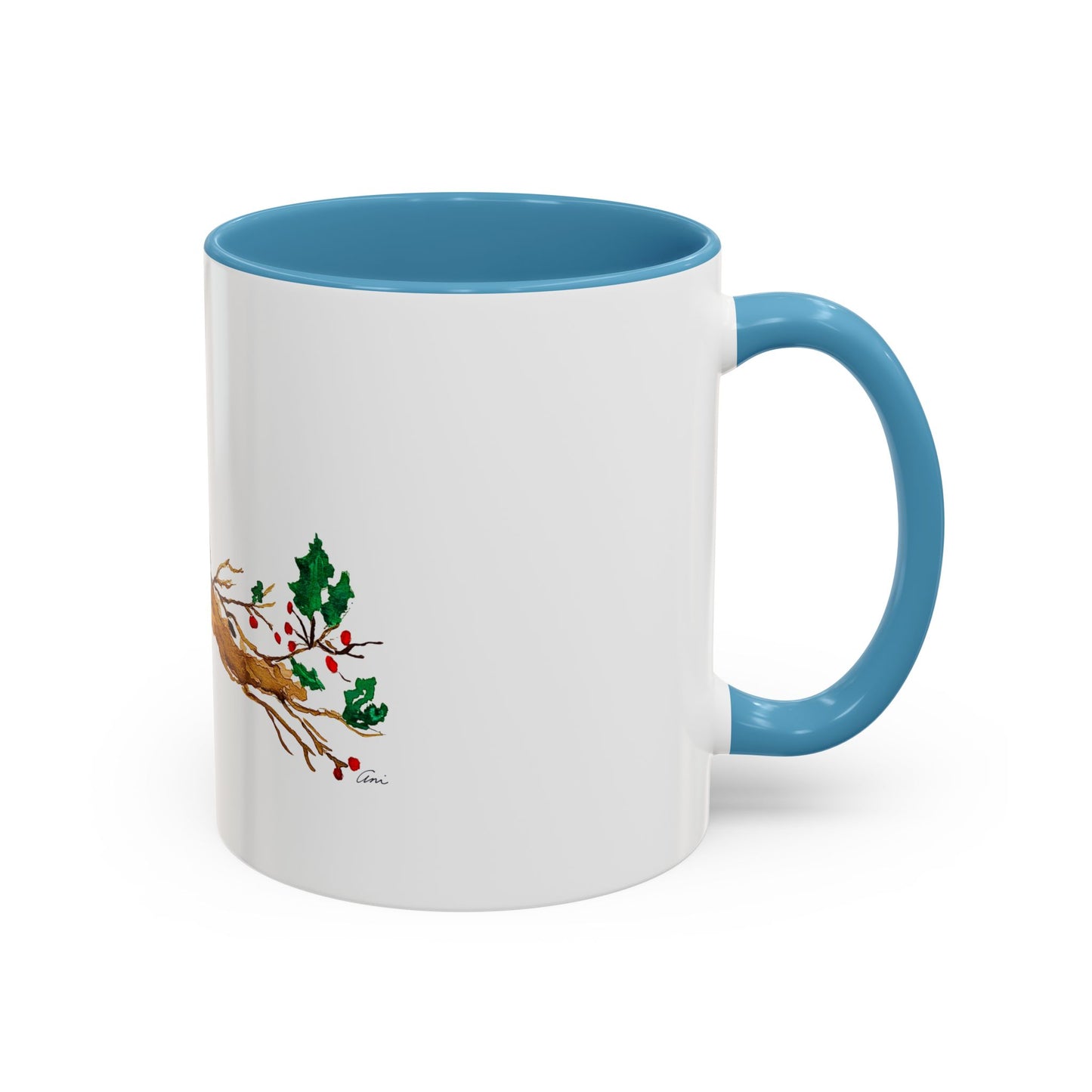 Bright Bird on a Branch Accent Coffee Mug