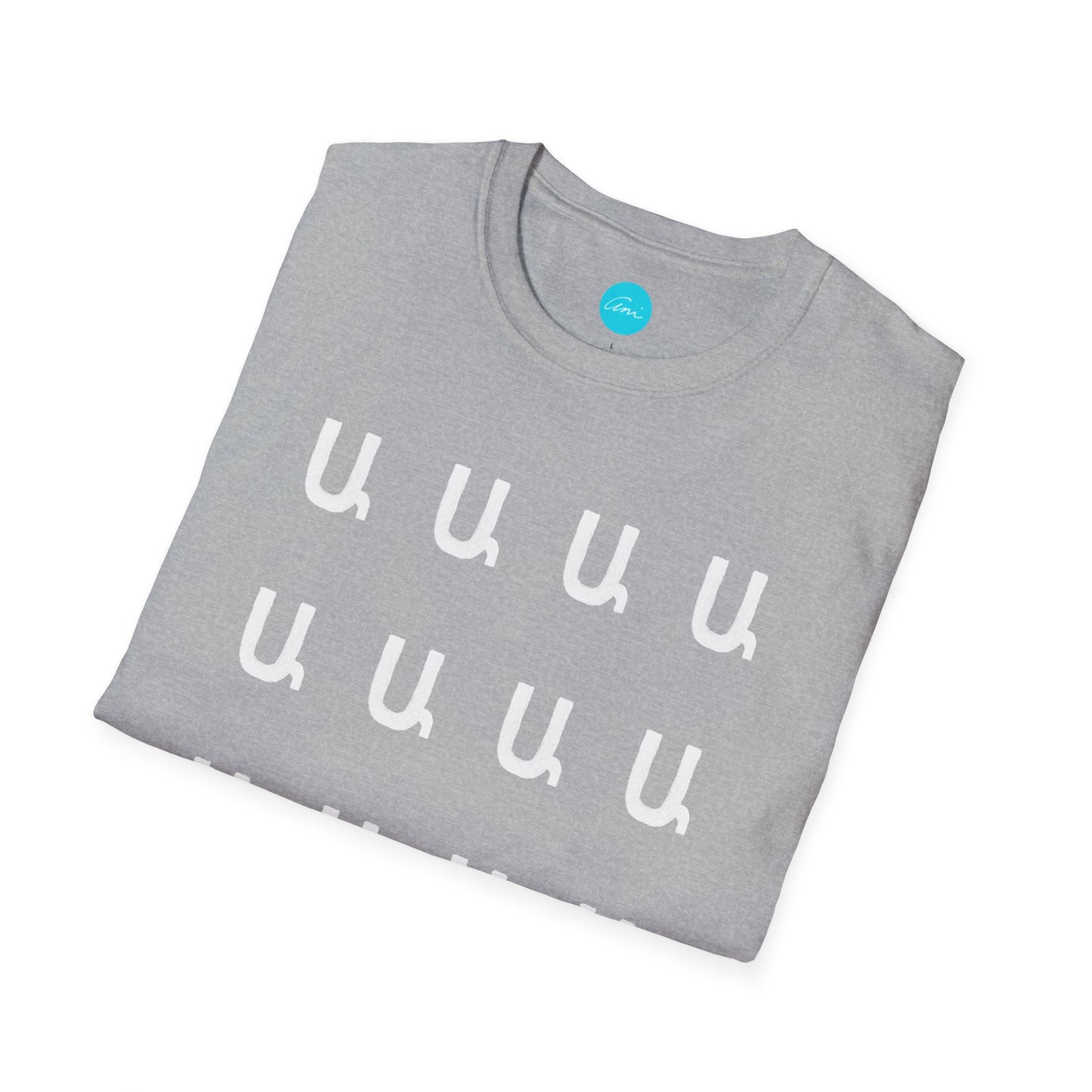 Customizable Armenian Letter Unisex T-Shirt Shades of Grey