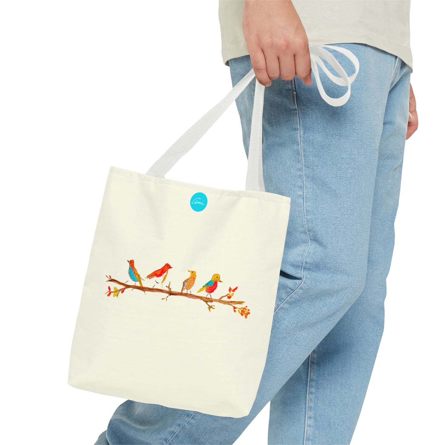 Birds on a Branch Ivory Tote Bag