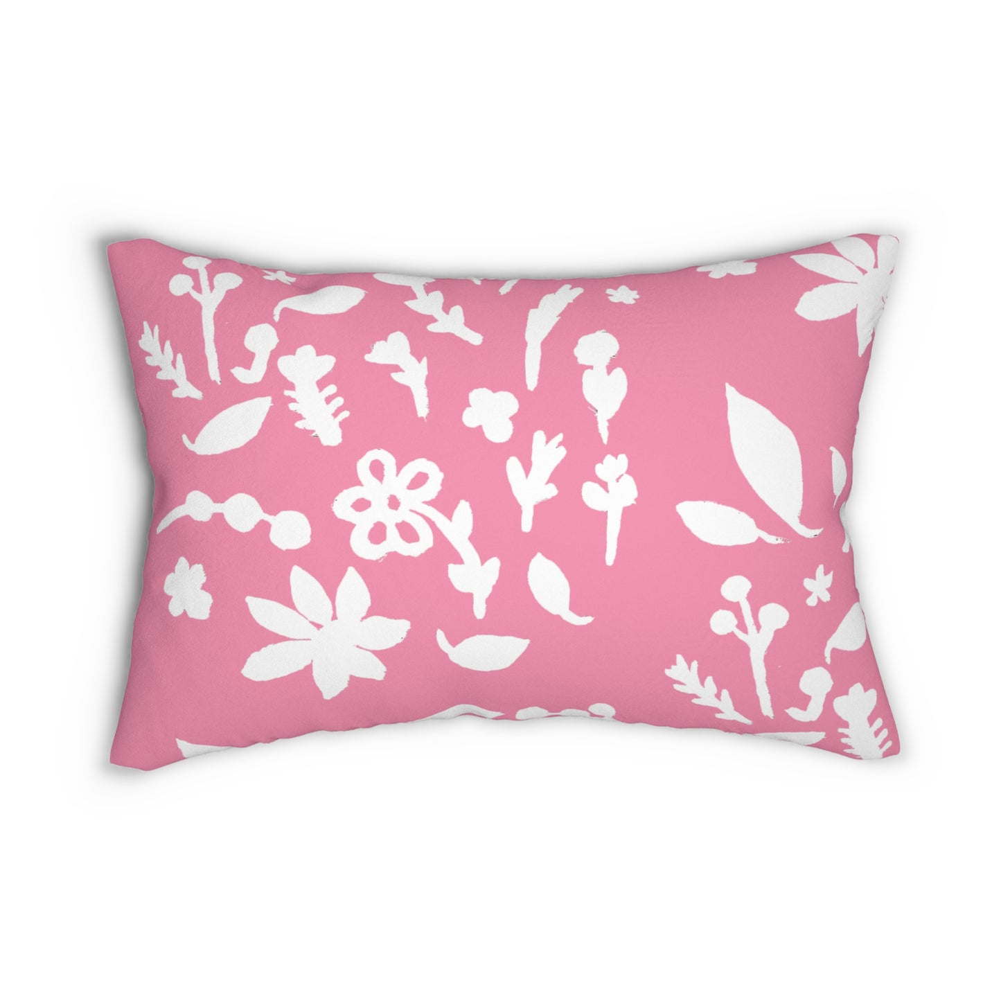 Pink Fall Foliage Lumbar Pillow