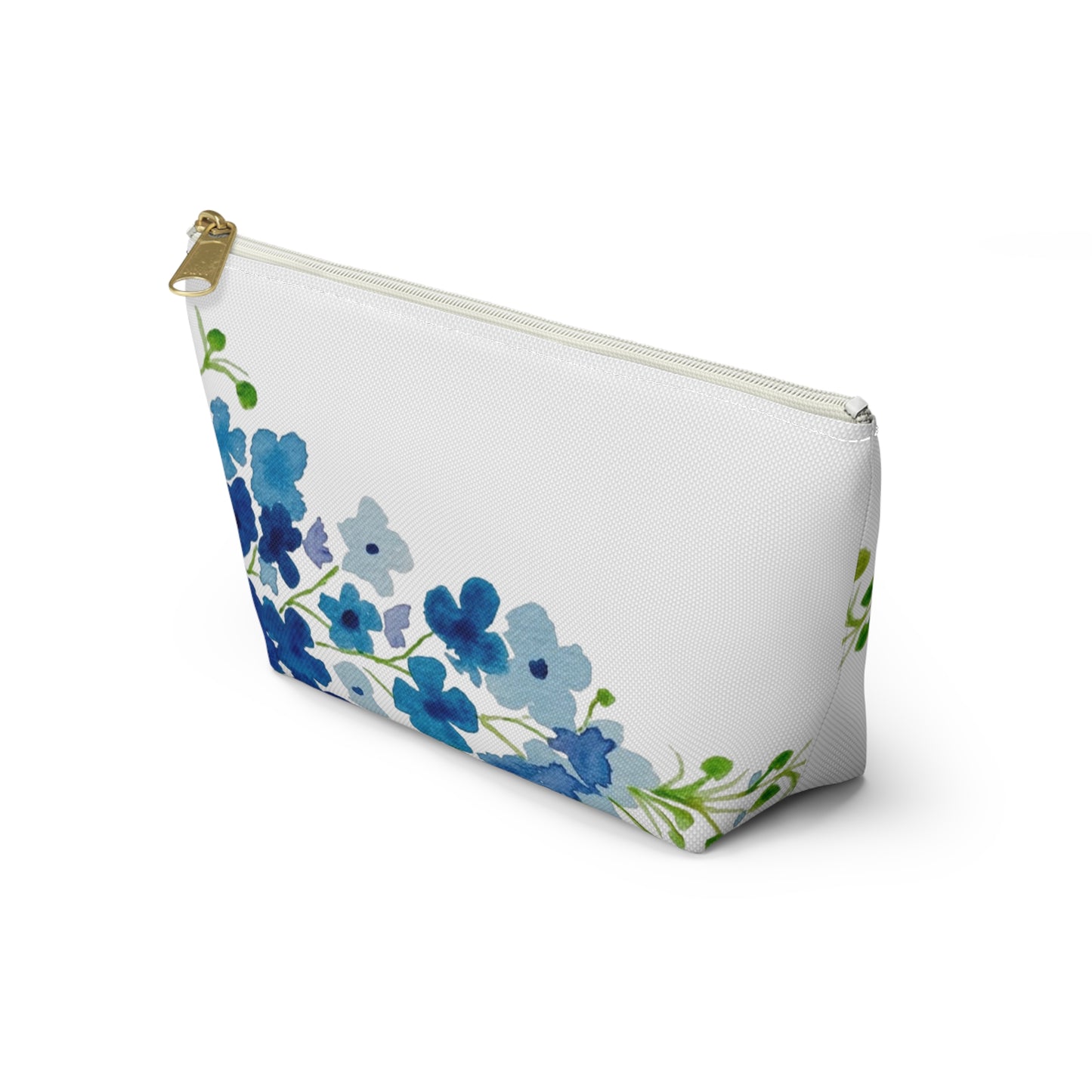 Blue Flowers Accessory Pouch