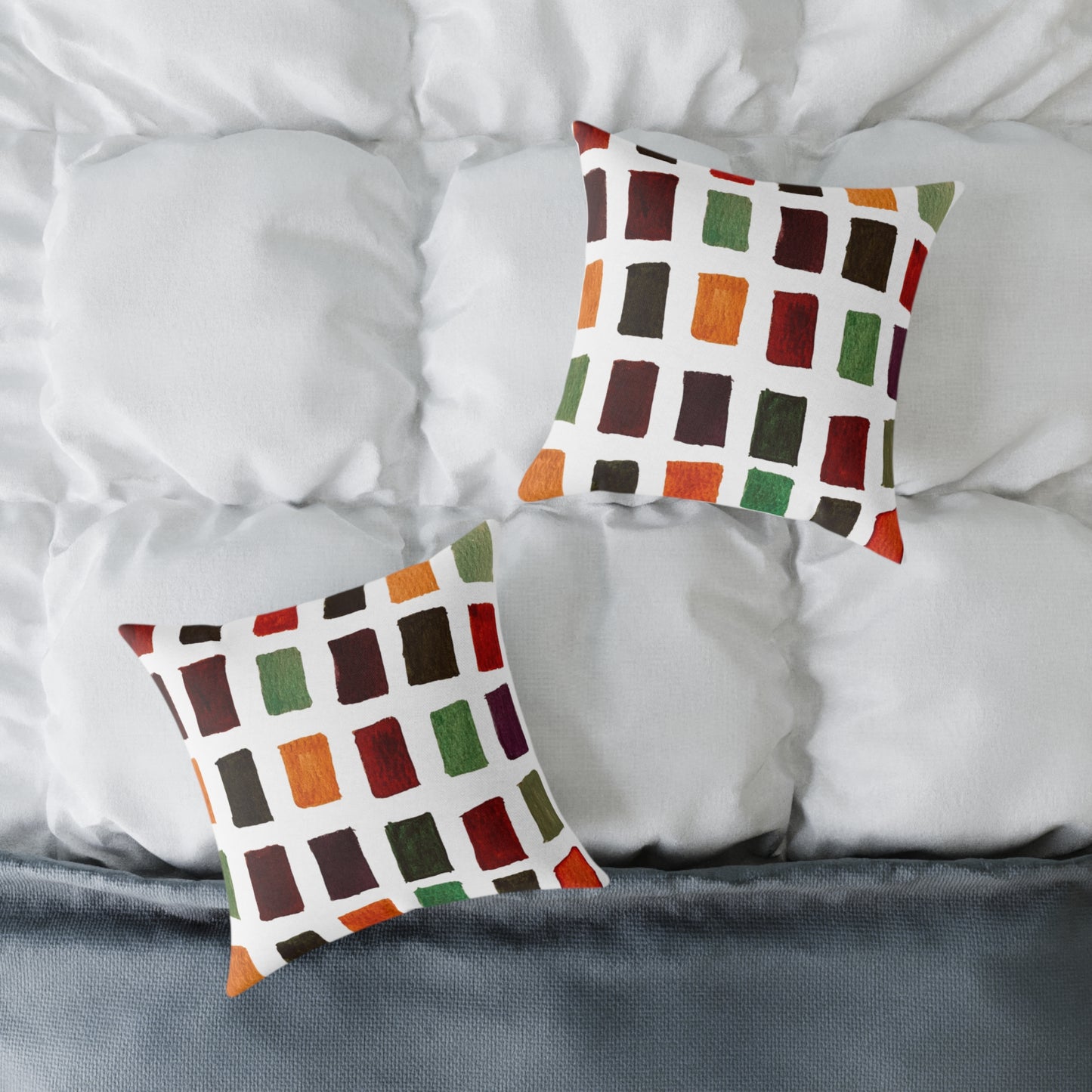 Fall Colors Square Poly Canvas Pillow