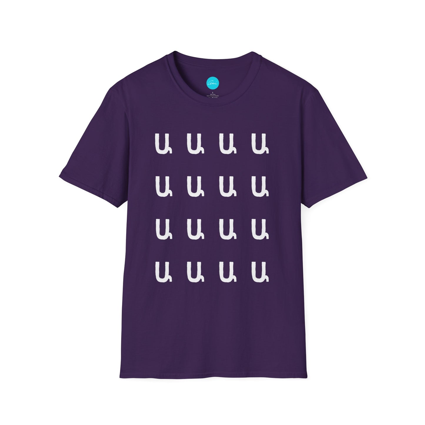 Customizable Armenian Letter Unisex T-Shirt Shades of Purple