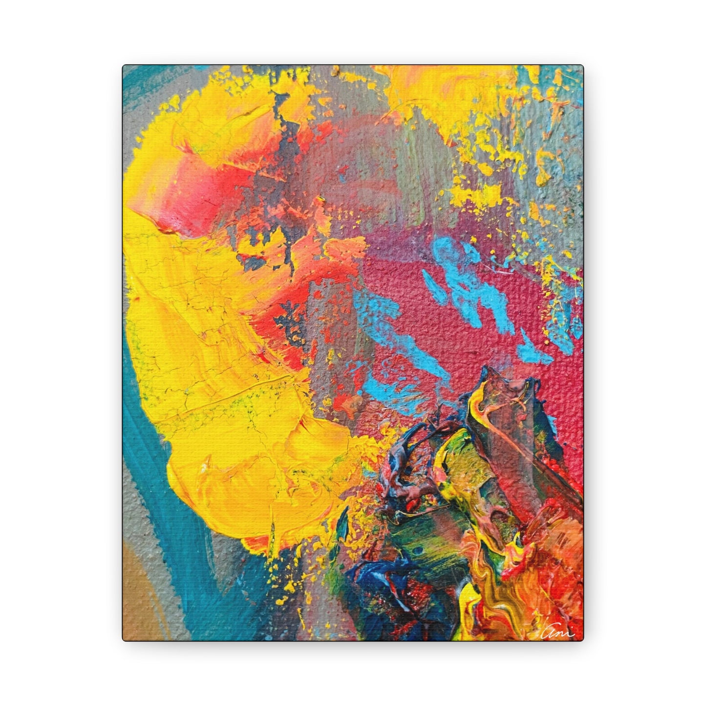 A Burst of Color Stretched Canvas Print
