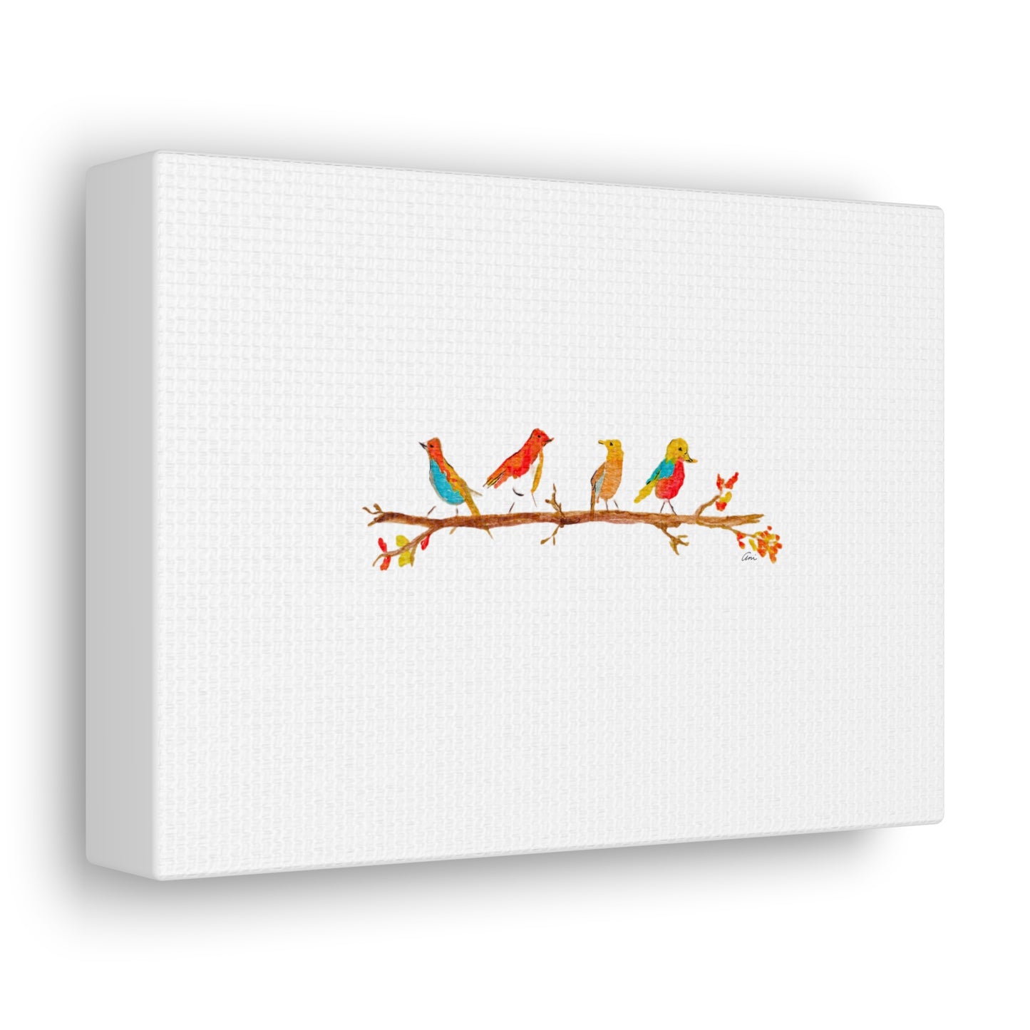 Birds on a Branch Canvas Gallery Wrap