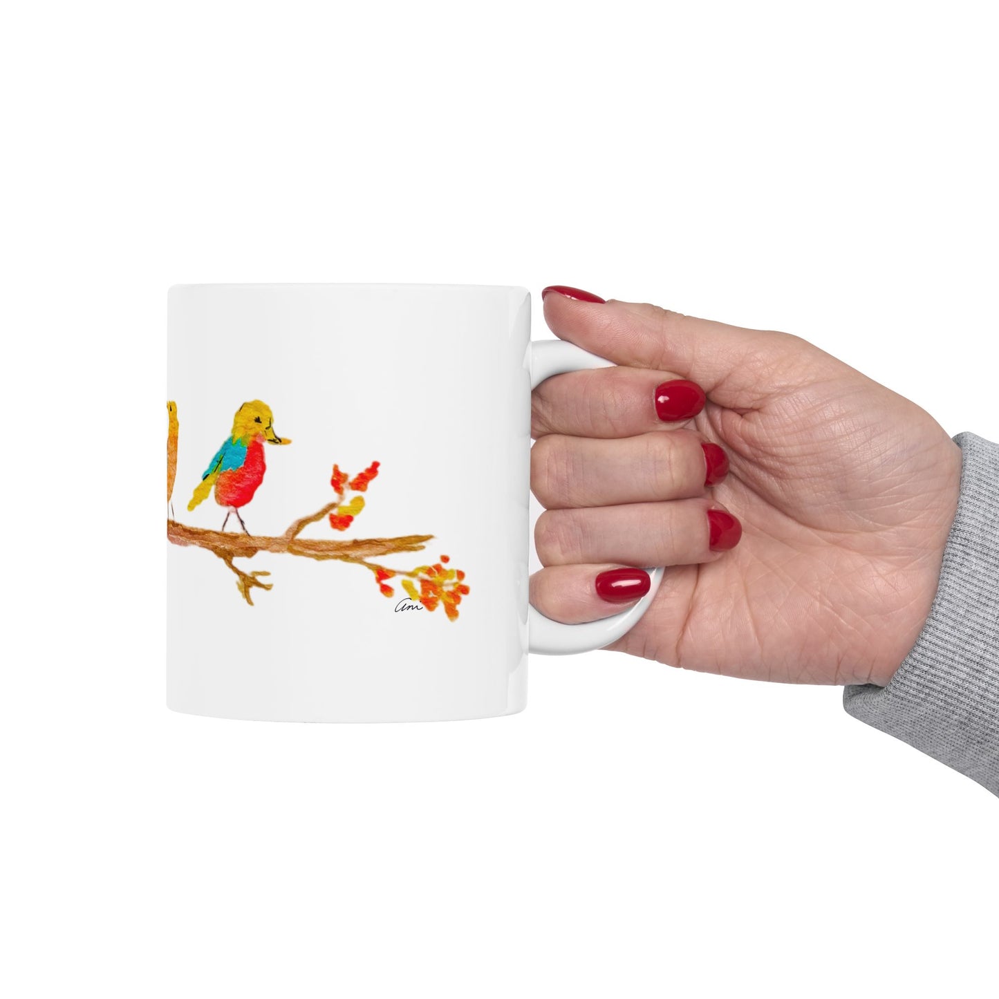 Birds on a Branch Ceramic Mug