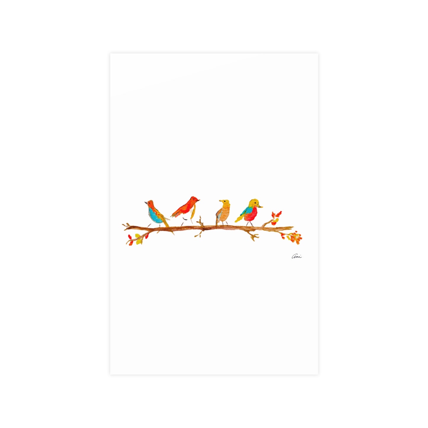 Birds on a Branch Matte Print