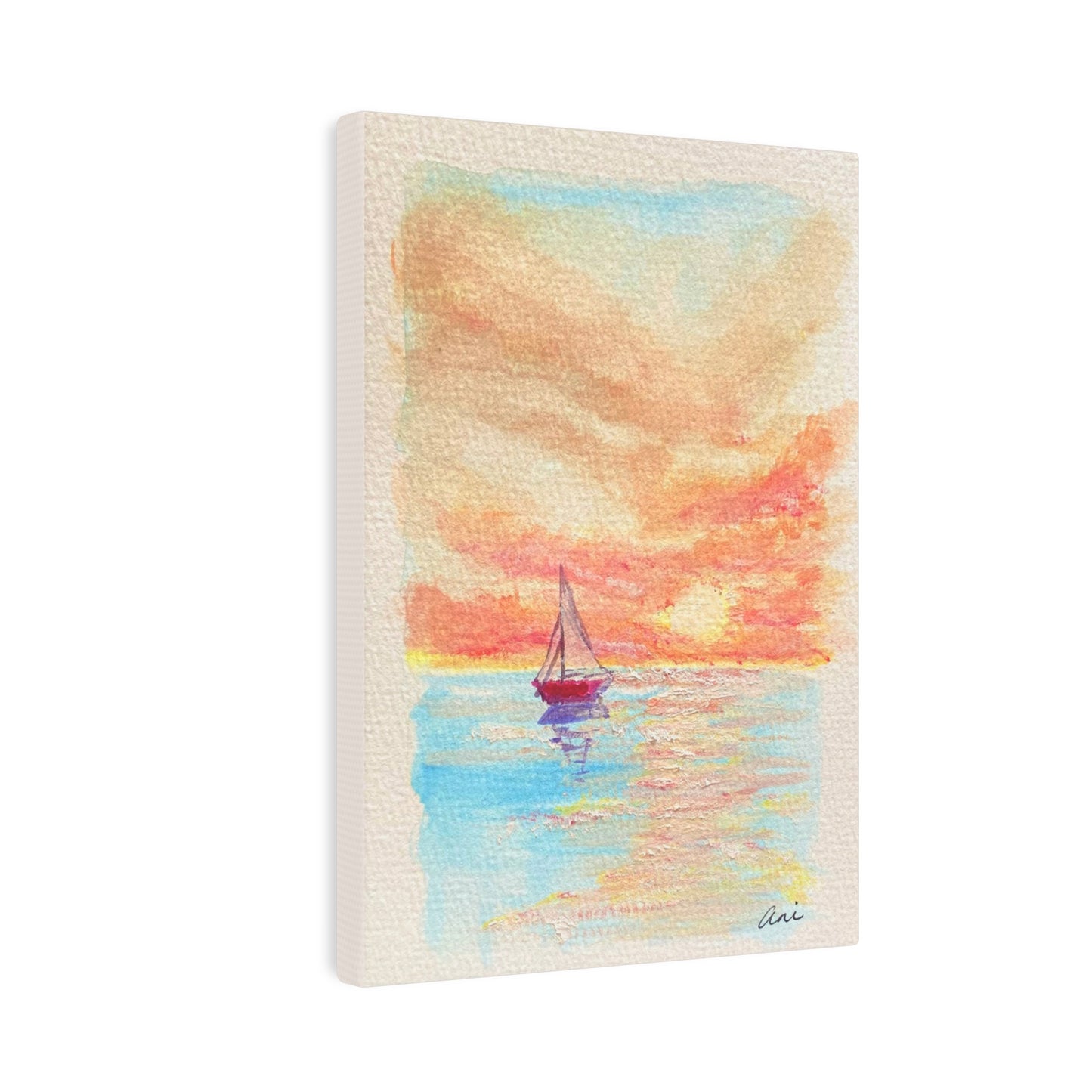 Sunset Sail Canvas Print