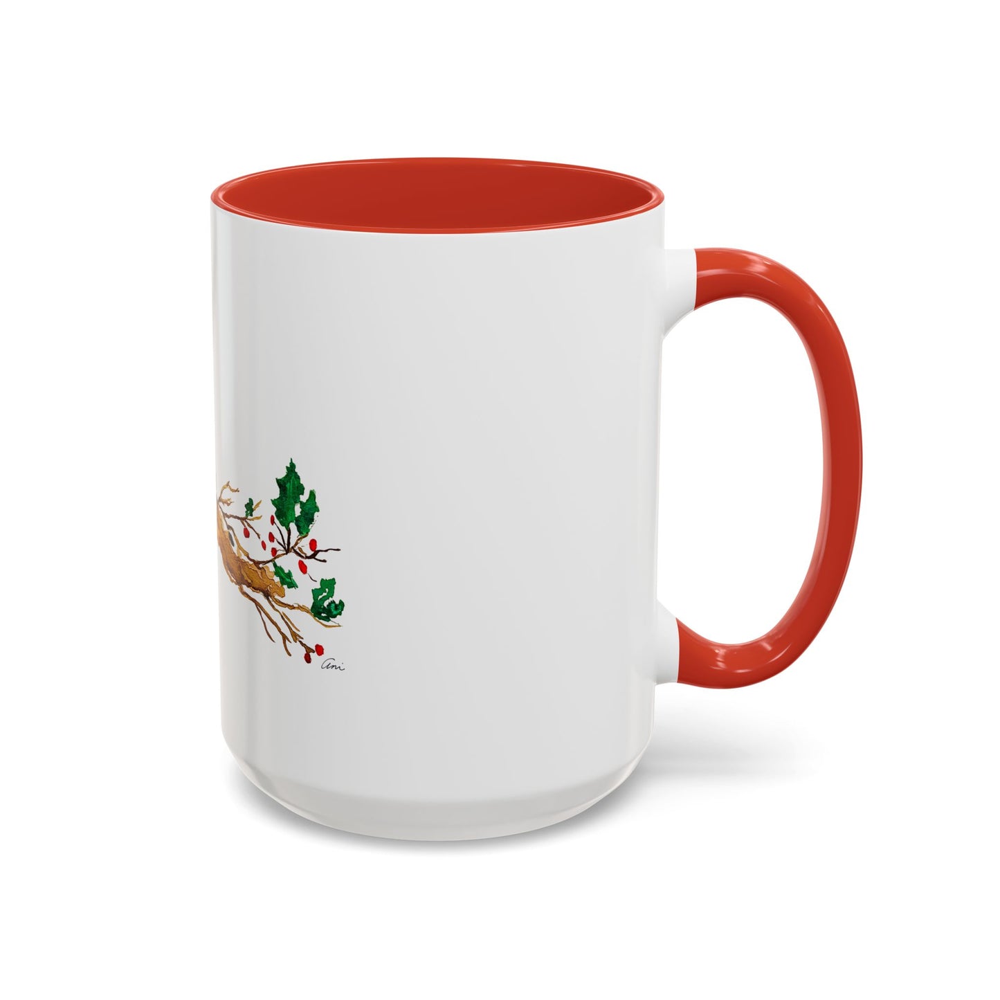 Bright Bird on a Branch Accent Coffee Mug