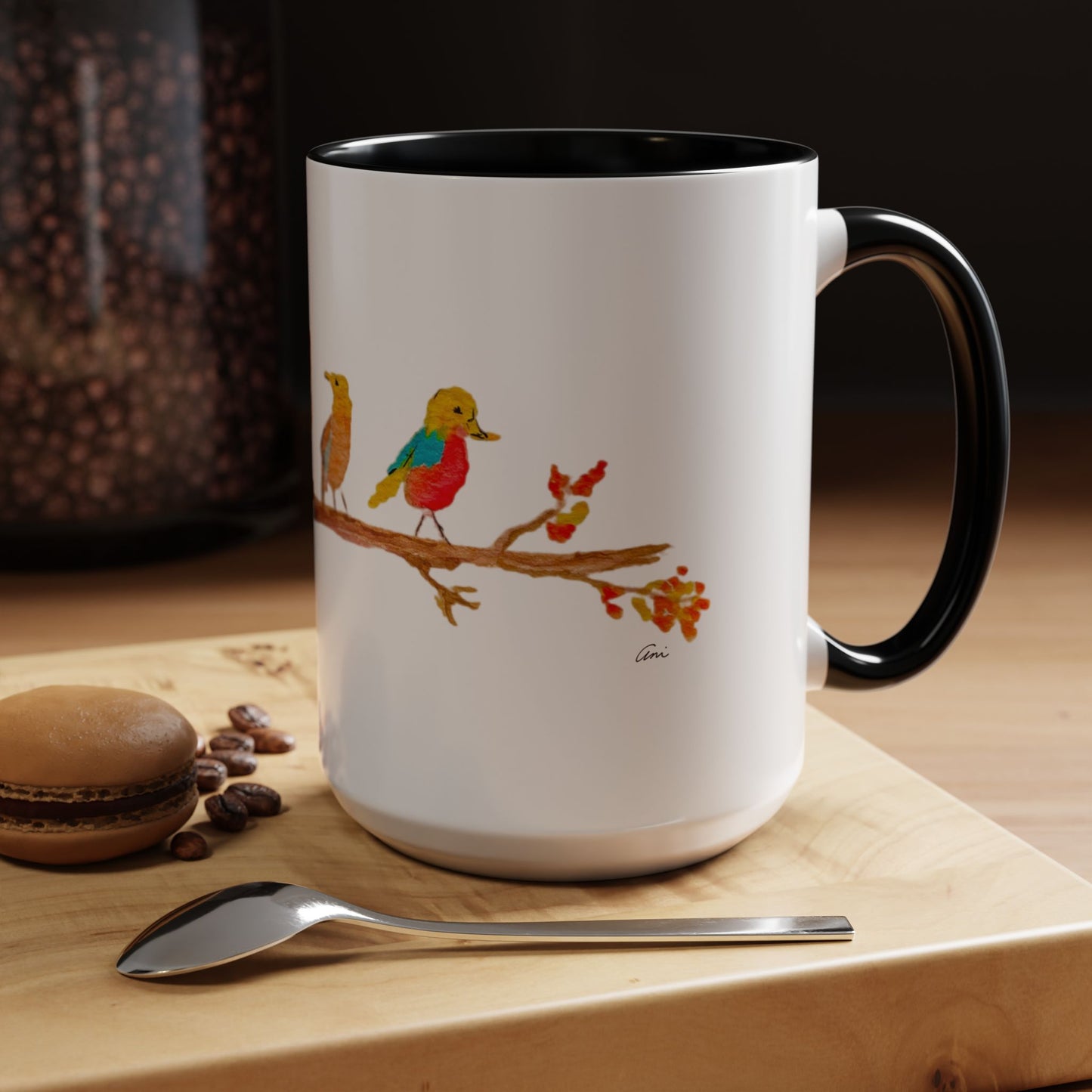 Birds on a Branch Accent Coffee Mug