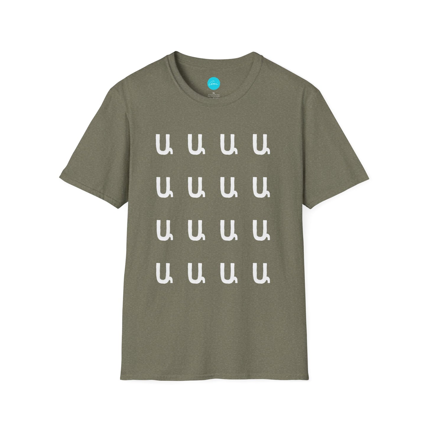 Customizable Armenian Letter Unisex T-Shirt Shades of Green