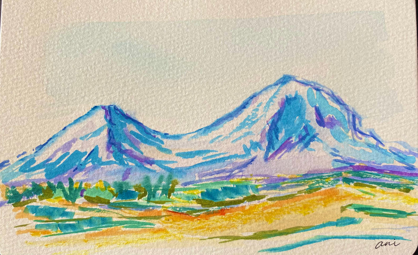 Mount Ararat Original Watercolor