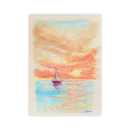 Sunset Sail Canvas Print