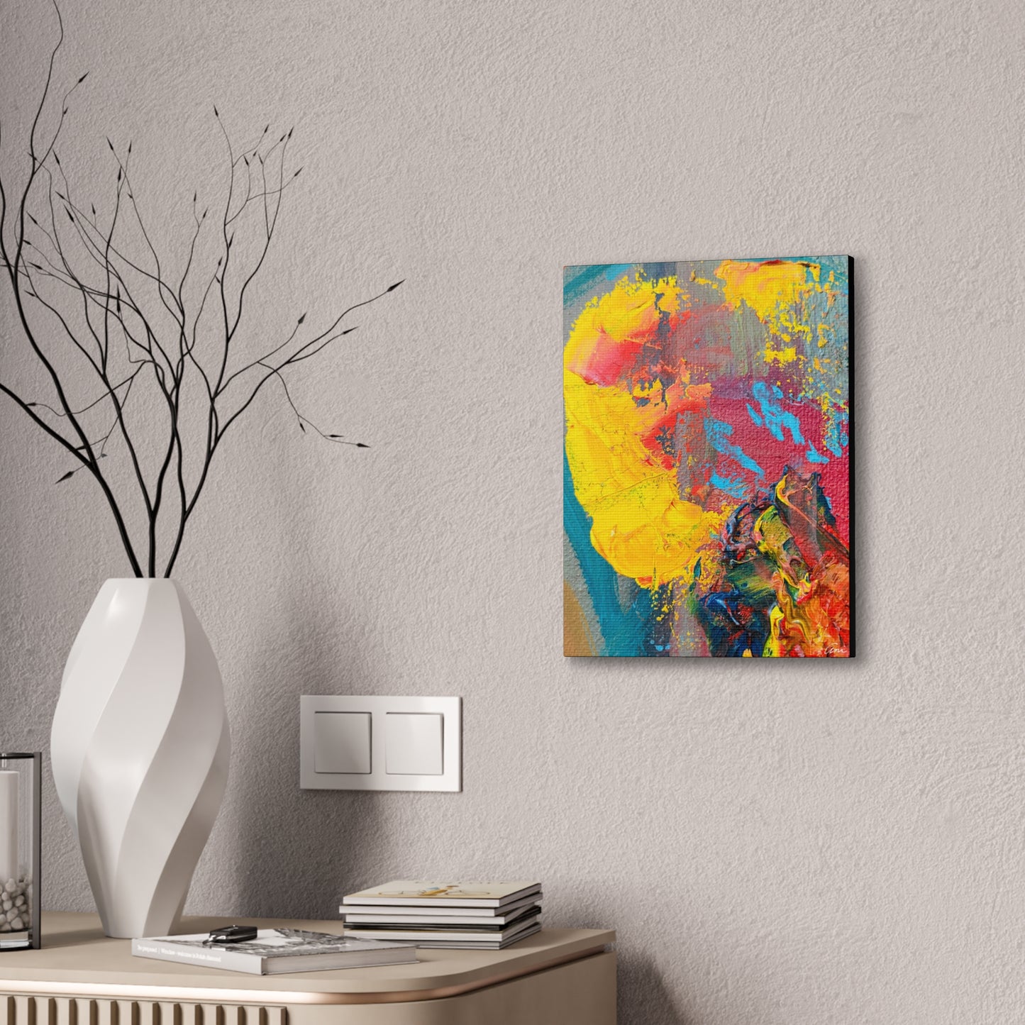 A Burst of Color Stretched Canvas Print