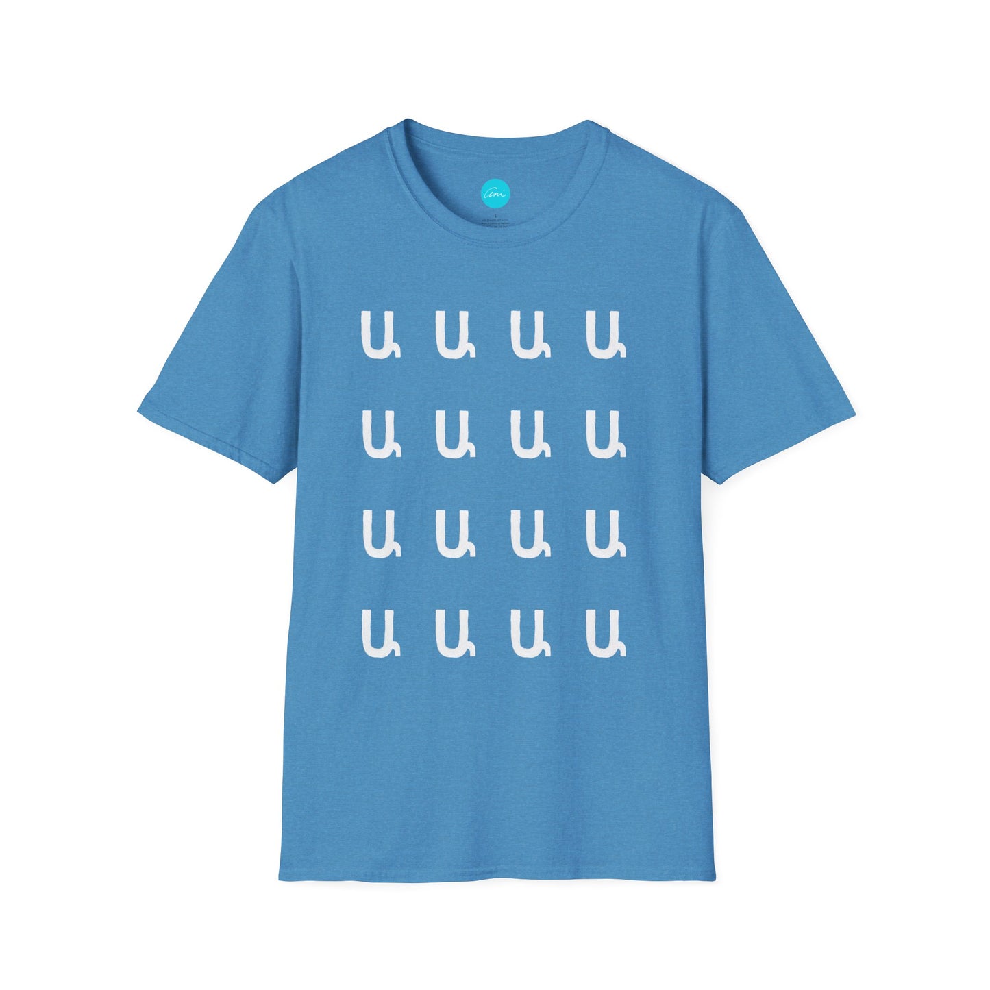 Customizable Armenian Letter Unisex T-Shirt Shades of Blue