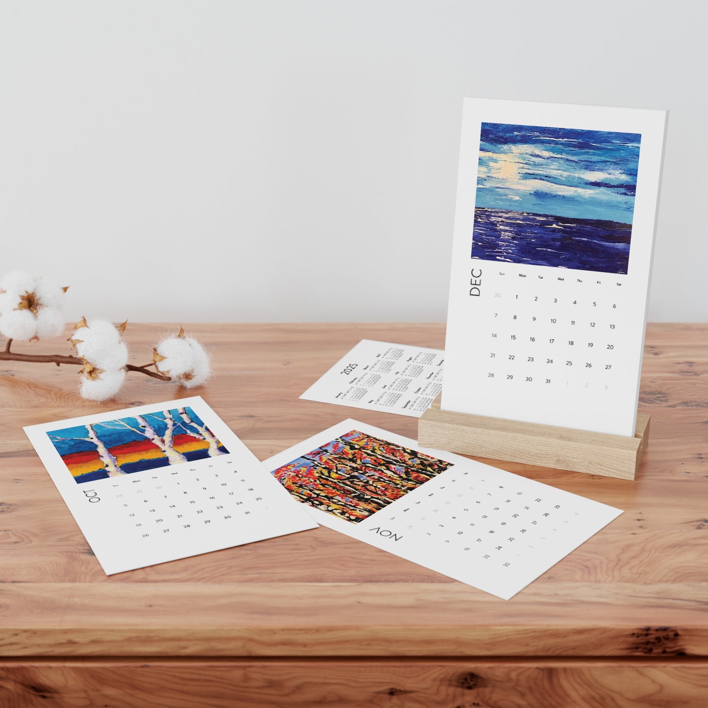 2025 Vertical Desk Calendar