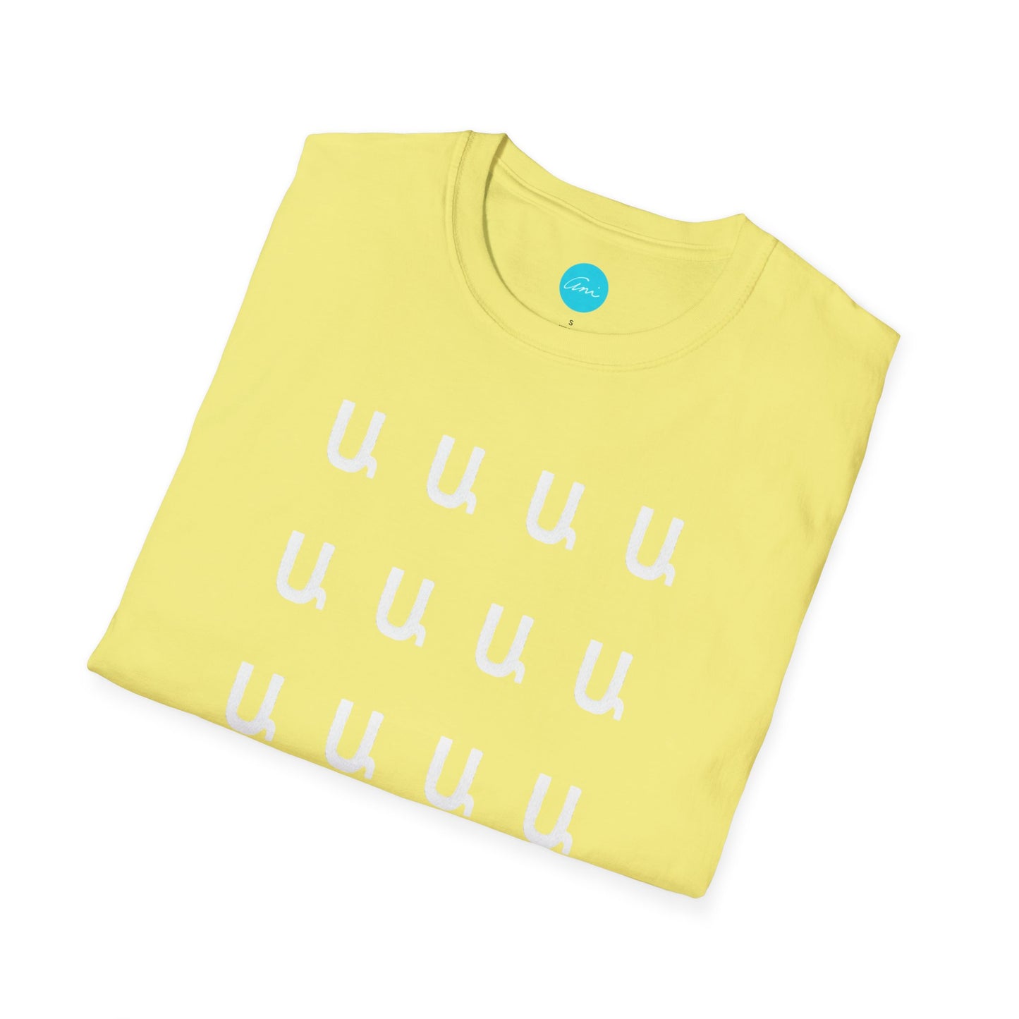 Customizable Armenian Letter Unisex T-Shirt Shades of Yellow-Orange