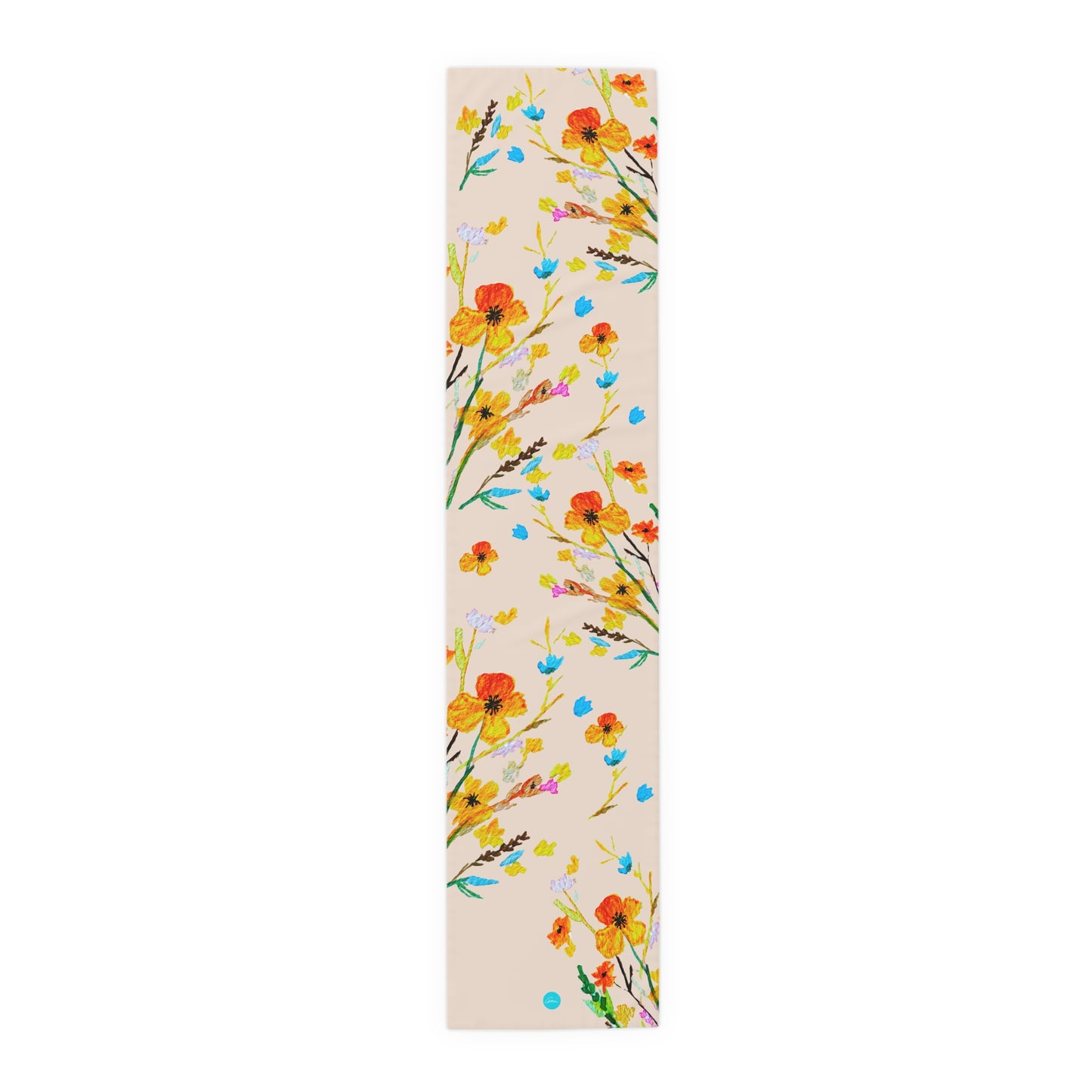 Fall Bouquet Peach Cream Table Runner (Cotton, Polyester)