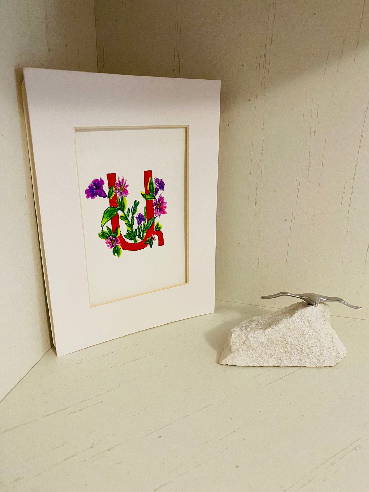 Custom Floral Armenian Letter Watercolor