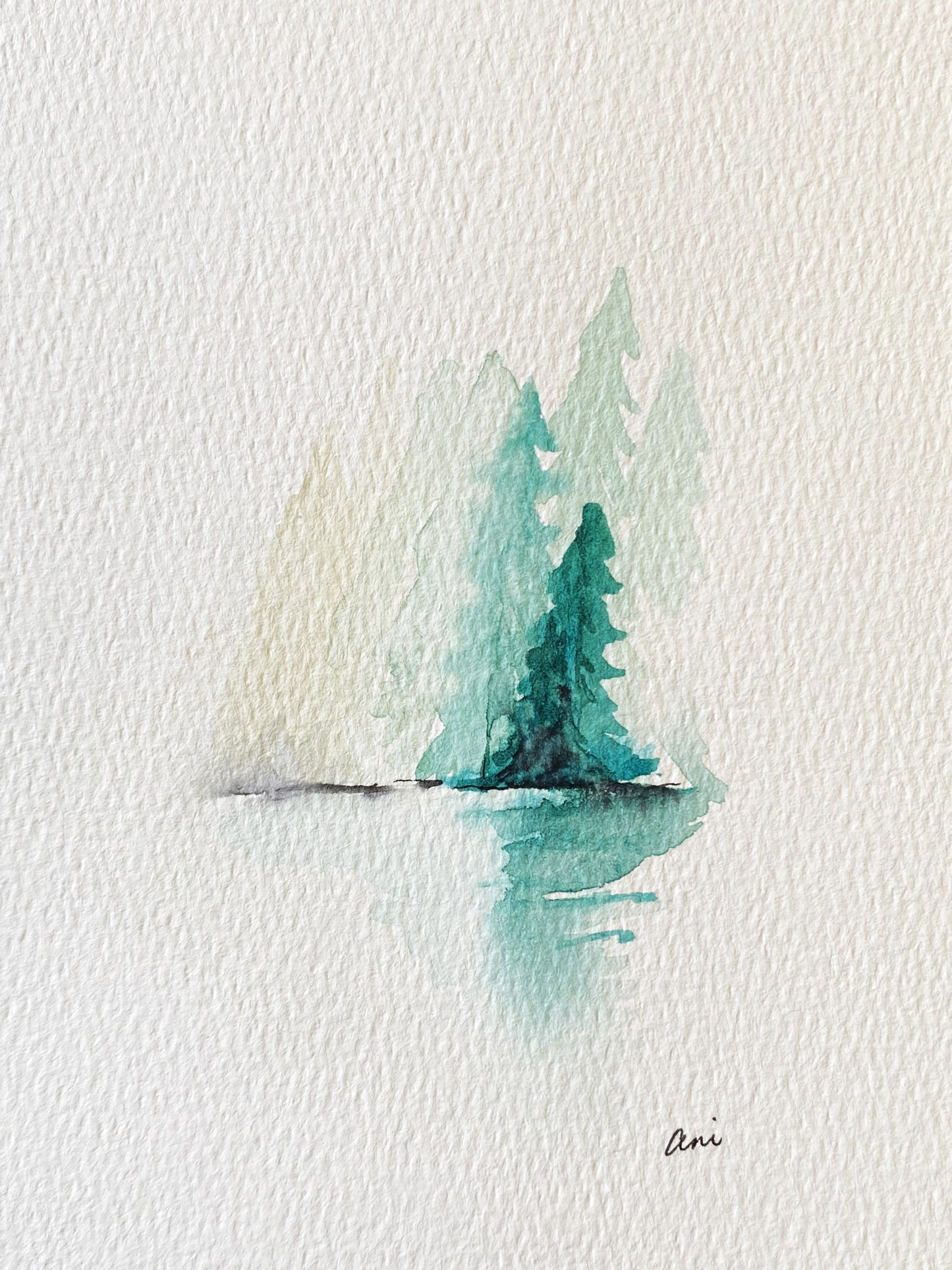 Fall Horizon Original Watercolor